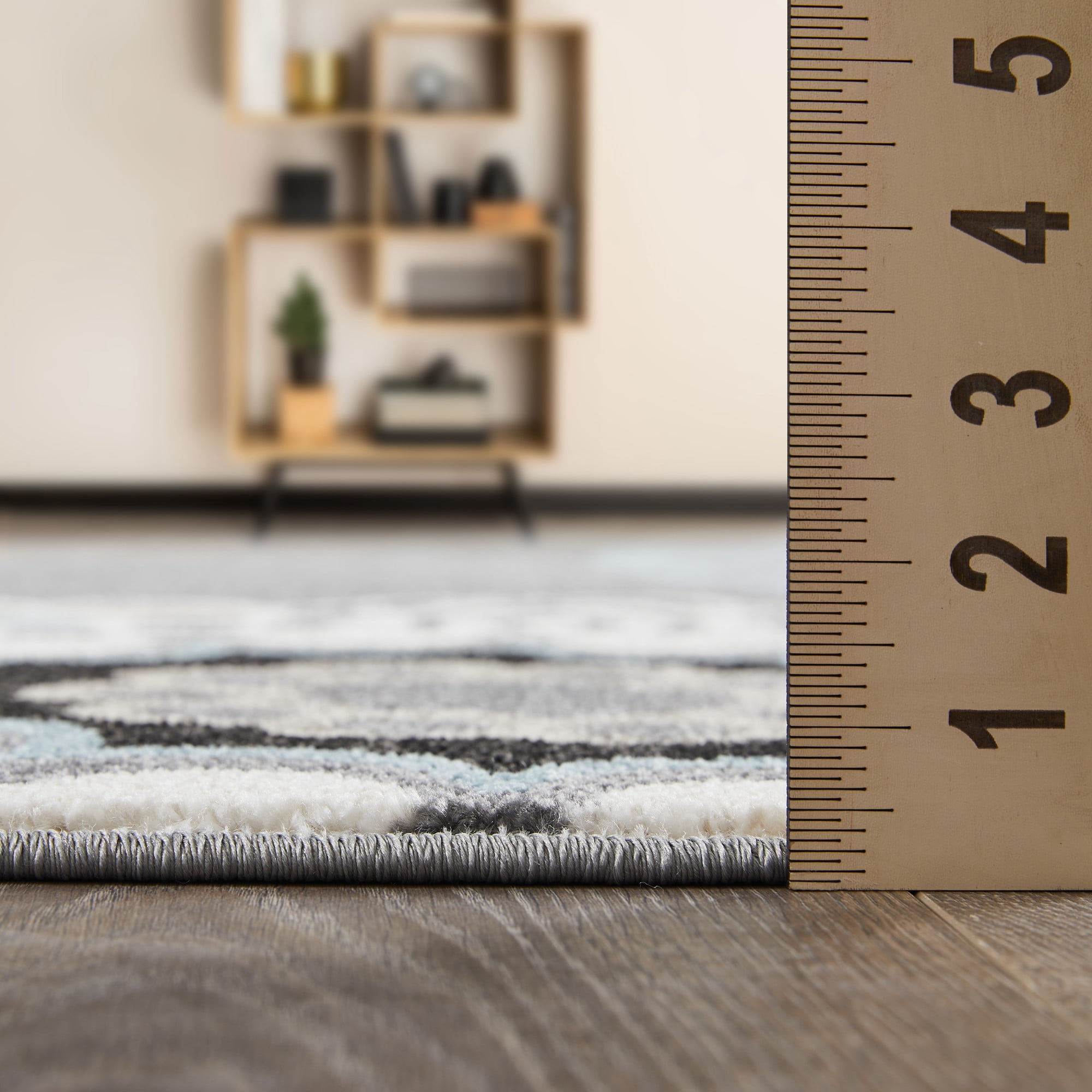 Loomaknoti Ohanzah Ovena 6' x 9' Blue Medallion Indoor Area Rug