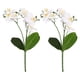 thumbnail image 3 of 2 flores artificiales: orquídeas Phalaenopsis artificiales 3D realistas con hojas, arreglos florales artificiales para centros de mesa de bodas, decoración del hogar y la oficina., 3 of 7