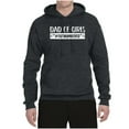 thumbnail image 2 of Wild Bobby, Outnumbered Dad with Girls Gift, Father's Day, Unisex Graphic Hoodie Sweatshirt, Heather Black, Medium, 2 of 3