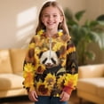 thumbnail image 2 of Pzuqiu Panda Hoodies for Teen Girls Size 6-7 Comfortable Long Sleeve Sweatshirt Kids Warm Soft Fall Outfits Fashion Clothing Washable Casual for Outdoor Activities, 2 of 7