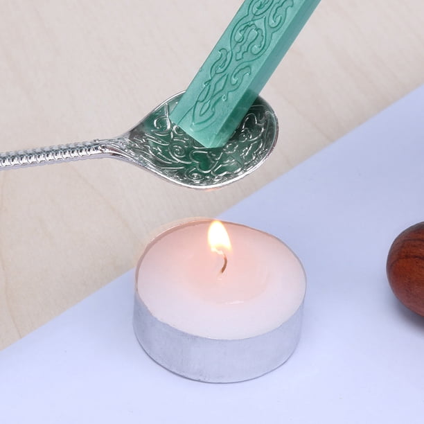 Sello De Lacre DIY tira de sellado marca pintura sello sello cera cera de abeja palo/azul brillante