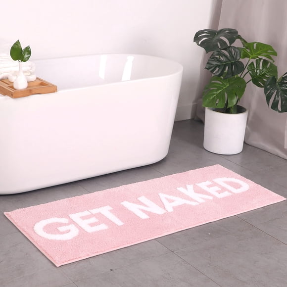 Set de alfombra de baño y cortina de ducha LABEND HOME Get Naked