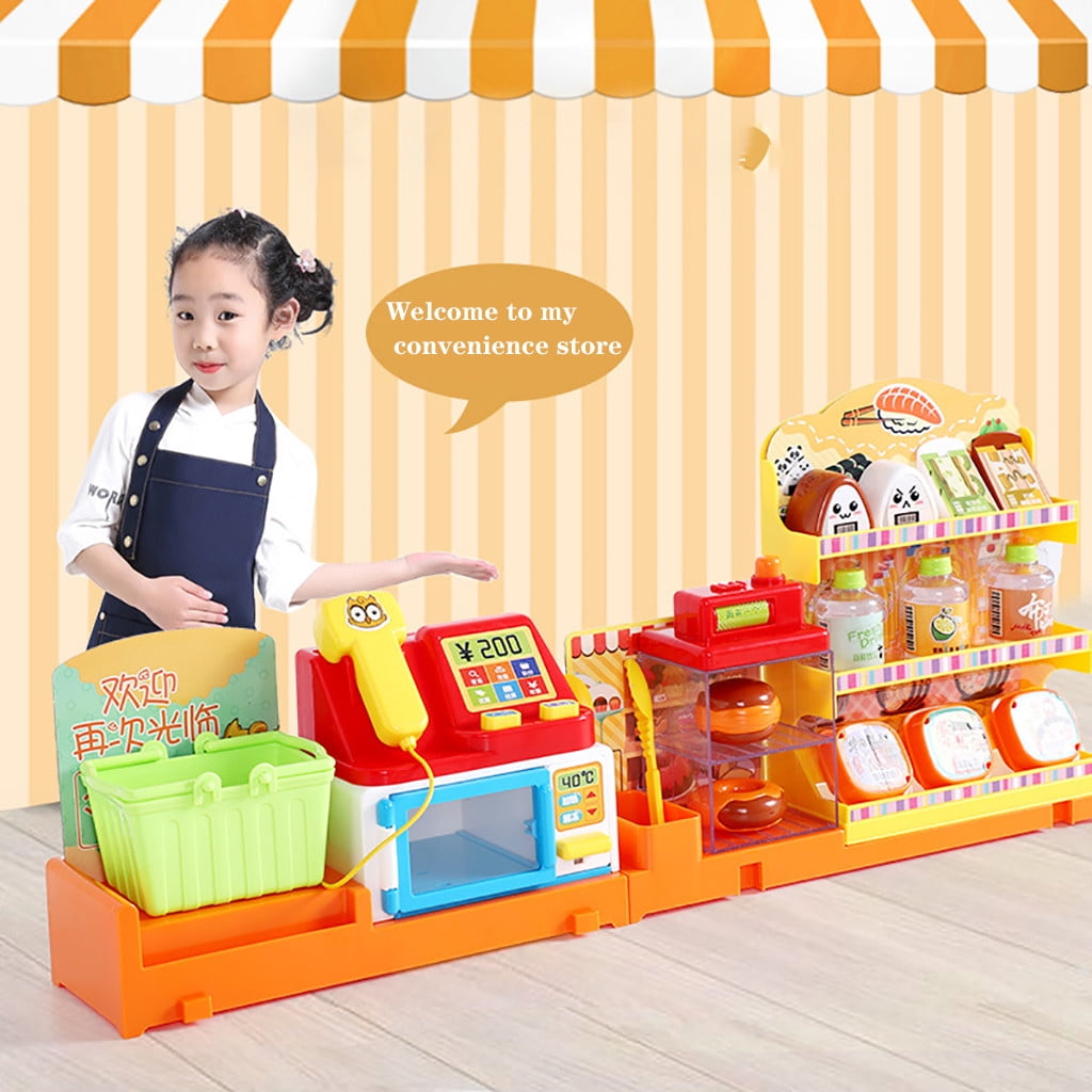 Kids Supermarket Shopping Pretend Play Toys Set, Suitable for