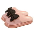 thumbnail image 3 of House Slippers Women Men Non-Slip Slip-on Round Toe Flats Casual Versatile Bow Fall Winter Outdoor Indoor Warm Slippers Home Slippers, 3 of 10