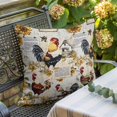 thumbnail image 5 of Vintage Rooster Throw Pillow Cover Sunflower Farmhouse Rural Country Cotton Linen Cushion Cover Throw Pillow Case with Invisible Zipper for Couch Sofa Bed Chair Car 16x16 Inch, 5 of 9