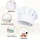 thumbnail image 5 of Minnieouse 4 Uds. Gorros de Chef blancos para niños, gorro de cocina elástico, pintura, juguete divertido para niños, gorros de disfraz, tienda de Sombreros Minnieouse  BFH001269-00, 5 of 6