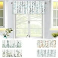 thumbnail image 1 of Sentmoon Rideaux Courts à Motif Floral Cantonnière de Petite Fenêtre pour Salle de Bain Cuisine Cafés Rideaux à Isolation Thermique à Panneaux 52x18 Pouces Fleurs Colorées Feuilles Plantes Rideaux de Cuisine Multicolores, 1 of 7