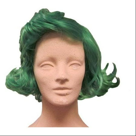 Wonka Chocolate Factory Worker Green Costume Wig