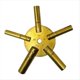 thumbnail image 1 of Llave de Cuerda de Latón de 5 Puntas para Relojes Mecánicos de Pie, de Pared y Antiguos., 1 of 5