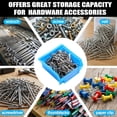 thumbnail image 6 of Rotating Storage Bins Tool Organizer 3 Tiers Hardware Crafts Small Parts, Nuts and Bolts, Revolving 12 Bins Storage for Workshop, Shed, Garage, Home(Blue)$$Tools & Hardware Other, 6 of 7