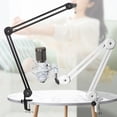 thumbnail image 2 of Desktop Microphone Holder Stand Foldable Mic Boom with Flexible Positioning for Live Broadcasts and Vocal Performances, 2 of 21