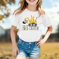 thumbnail image 2 of Kids Easter Shirt Cute Cartoon Eggs Excavator Graphic Tees Boys Girls Short Sleeve Casual Holiday Clothes 3-13 Years White, 8-9 Years, 2 of 4