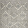 thumbnail image 4 of 4' X 6' Grey Ivory And Blue Southwestern Power Loom Non Skid Area Rug, 4 of 6
