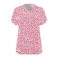 thumbnail image 4 of Hauts d'Été Grande Taille pour Femmes Rondes Manches Courtes T-Shirt Décontracté Mignon Ample Tendance pour Sortir T-Shirts Roses, 2TG, 4 of 5