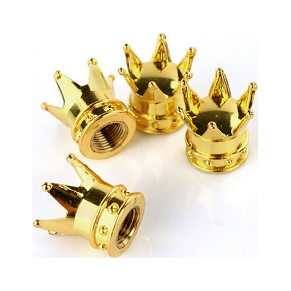 OUNONA Valve Stem Caps for Cars Car Tyre Valve Cap Golden 4pcs