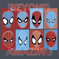 thumbnail image 2 of Women's Spider-Man: Beyond Amazing Mask Squares Racerback Tank Top Navy Blue Heather Large, 2 of 4