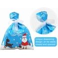thumbnail image 2 of Gift Wrapping Bags,24pcs Christmas Drawstring Gifts Goody Bags with 1 Ribbon Ties Roll, Santa Holiday Treats Bags/Goodie Bag in Assorted Styles, 2 of 3