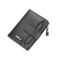 thumbnail image 2 of Qarigey Baellerry Hombre Monedero Moda Cartera de cuero Titular de la tarjeta Efectivo Compartimiento de múltiples capas Licencia de conducir Carteras Negro, 2 of 6