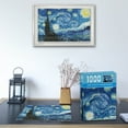 thumbnail image 2 of 1000 Pieces of Oil Painting Puzzle for Adults Paper Puzzle World Famous Paintings Starry Sky  Seaside Town Water Lily Snow Mangroves, 2 of 7