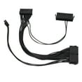 thumbnail image 3 of PSU Extension Cable Kit,Dual PSU Adapter 24pin Power Supply Splitter Power Supply Cables Luxury Finish, 3 of 9