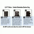 thumbnail image 2 of Grey Pneumatic 3/4" Drive x 3" Extension with Locking Pin, 2 of 6