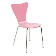 34 x 17 in. Bent Ply Chair, Pink