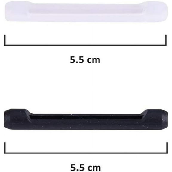 Soft Silicone Eyeglasses Temple Tips Sleeve Retainer Cushion, Anti-Slip Elastic Glasses Ear Grip Hook for Sunglasses Reading Glasses Sporting Eyewear, 5 Pairs (Black, white)