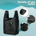 thumbnail image 3 of Black Plastic T-Shirt Bags, Plain Carry-Out Shopping Bags, 500 Count, 12 x 7 x 23 in, 3 of 7