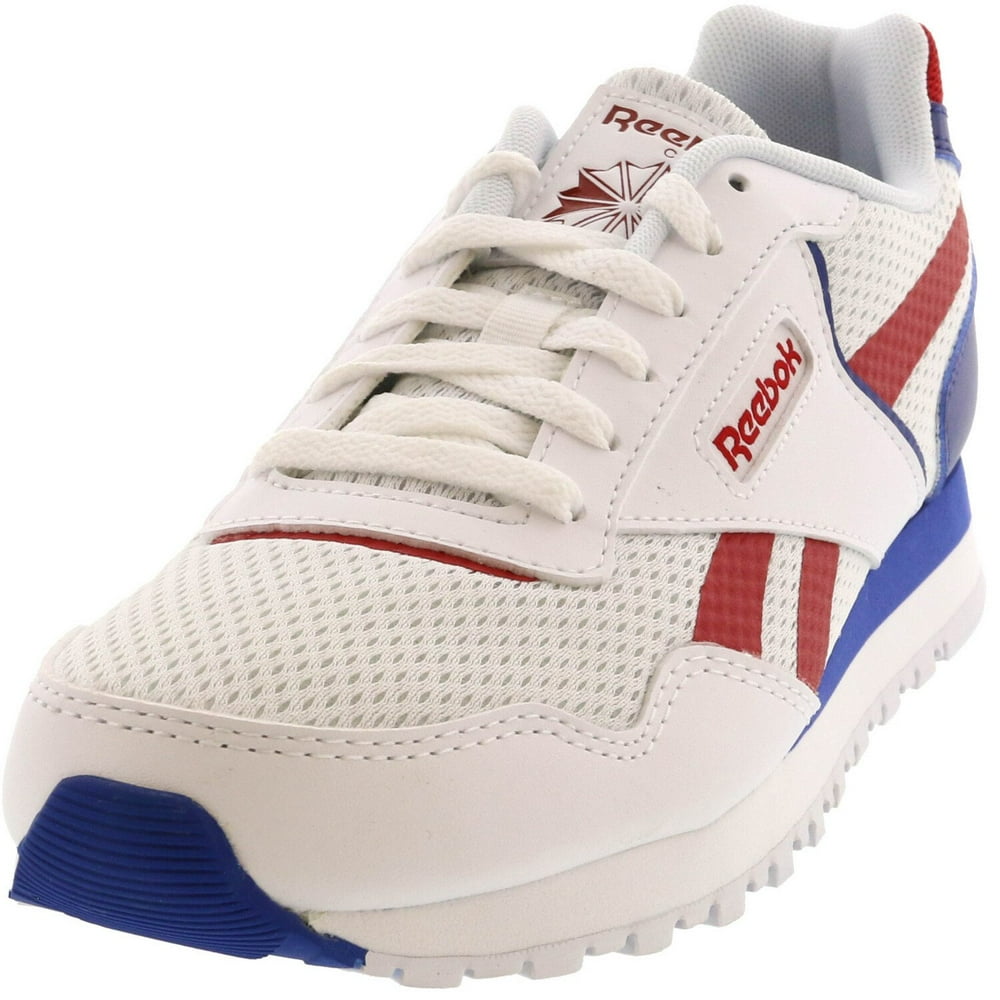 white and red reeboks