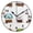 Black, variant on 9.84in Winter Scenes Globes PVC Canvas Wall and Table Clock with Canvas Texture, Black or Gold Hands