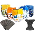 thumbnail image 1 of 5 Pañales Ecológicos estampados Doble Riel para Niño BABYBAMBOO 5 Insertos Fibra De Bambú 4 capas, 1 of 6