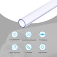 thumbnail image 3 of Tubo rígido de PVC claro Uxcell 12 mm (1/2") ID 16 mm (5/8") OD 14" de alto impacto para tubería de agua, acuario, pecera, azul claro, 3 of 6