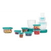 Rubbermaid Flex and Seal Food Storage Containers with Easy Find Lids, 42 Piece Set, Teal