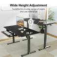 thumbnail image 3 of Electric Standing Desk with Keyboard Tray 48 x 24 inches Height Adjustable Gaming Sit Stand up Desk for Home Office Work, 3 of 11
