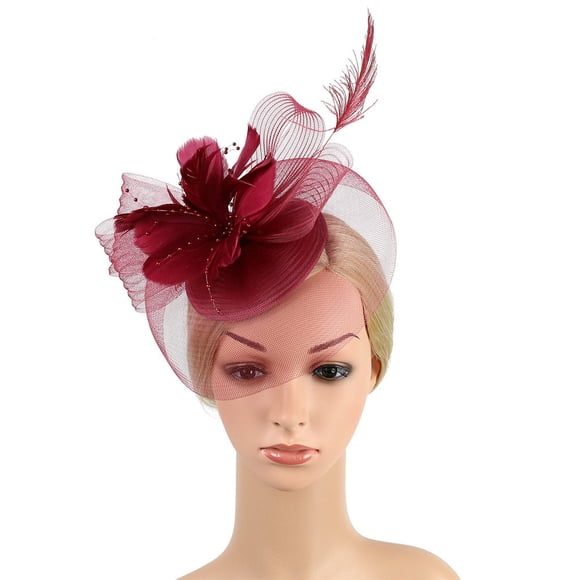 Sinamay Flower Pillbox Hat Hair Clip Kentucky Headband