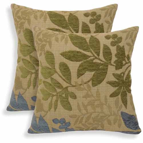 Bristol Chenille Jacquard Leaf Toss Pillow, Set of 2