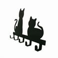 thumbnail image 5 of 1pc Cats Key Ring - with 5 Hooks, Metal Iron, 33×23×4cm, Black, 5 of 5