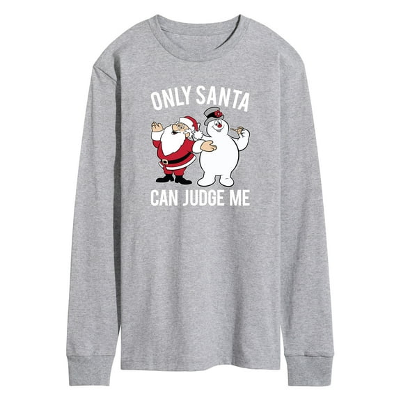 Frosty The Snowman - Christmas - Only Santa Can Judge Me - Men's Long Sleeve T-Shirt