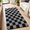 Black-60" x 30", variant on Green 72" x 24" Checkered Non-Slip Microfiber Bathroom Runner Rug
