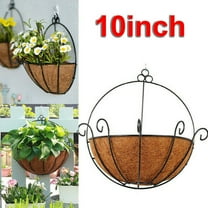 XIAOFFENN tall planter large outdoor planters Semicircle Flower Basket Plant Pot Holder Wall Hanging Home Garden Decoration large planters for outdoor plants