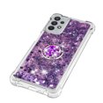 thumbnail image 4 of Funda para Samsung Galaxy A32 5G con Brillo Líquido Flotante, Purpurina, Parachoques y Anillo Giratorio Soporte, 4 of 5