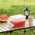 thumbnail image 6 of Beverage Dispenser with Faucet, Double Compartment Drink Dispenser, Cold Drink Pitcher with Lid for Refrigerator, Party Drink Container for Home, Camping, and Outdoor Gatherings, 6 of 7