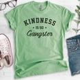 thumbnail image 2 of Kindness Is So Gangster Shirt, Unisex Women's Men's Shirt, Be Kind Shirt, Kindness Shirt, Heather Apple Green, X-Small, 2 of 6