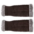 thumbnail image 1 of 1 Pair Gloves Fingerless Windproof Winter Solid Color Arm Sleeve Cover for Outdoor, 1 of 10
