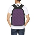 thumbnail image 4 of Lukts Florals Rétro Violet pour Sac à Dos Grande Capacité, Sac d'École en Tissu Oxford 600D Sac à Dos de Sport - Bretelles Réglables, Unisexe, 4 of 6