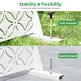 thumbnail image 4 of MAYEERTY 72 × 47in Outdoor Privacy Screen with Stand Metal Balcony Decorative Screen, White, 4 of 7