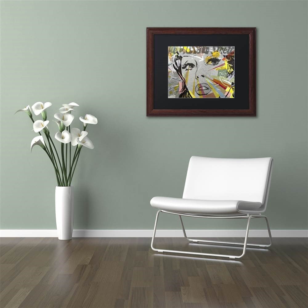 Dan Monteavaro 'The Long Stretch' Black Matted Framed Art