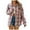 Pink, variant on Flannel Jacket Women Shacket Long Sleeve Button Down Plus Size Womens Clothing,Black,L