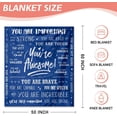 thumbnail image 5 of Men Blanket Get Well Gifts for Men - You are Awesome 50" x 60" Soft Throw Blanket - Inspirational Gift for Him Thinking of You Friendship Feel Better After Surgery Gifts, 5 of 5