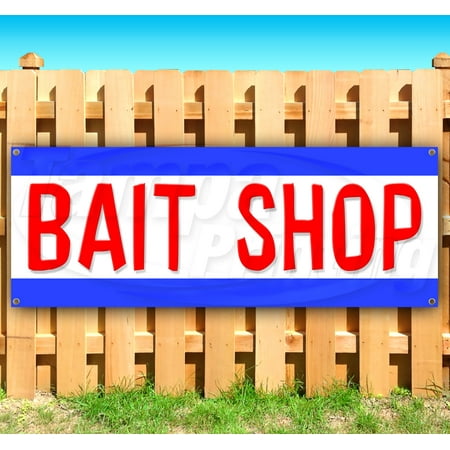 Bait Shop 13 Oz Heavy Duty Vinyl Banner With Grommets Walmart Com